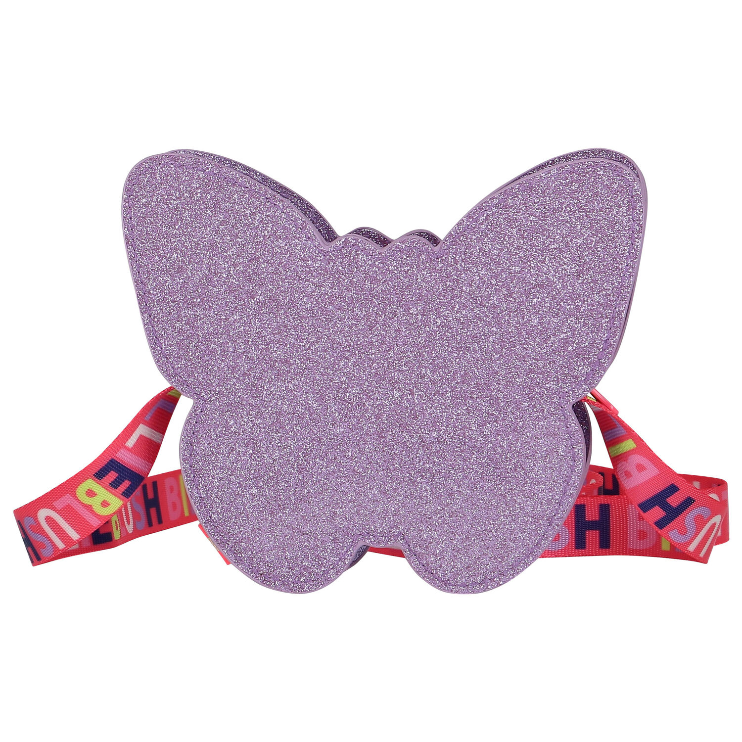 Girls Purple Butterfly Shoulder Bag, 1, hi-res