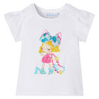 Girls White Doll T-Shirt, 2, hi-res