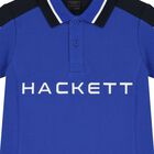 Boys Blue Logo Polo Shirt, 1, hi-res