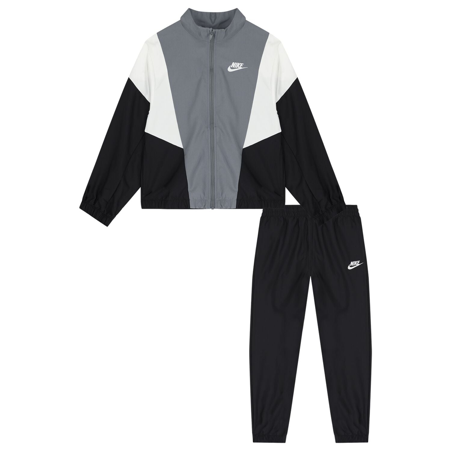 Boys Grey & Black Logo Tracksuit, 1, hi-res