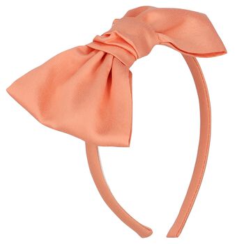 Girls Orange Bow Hairband