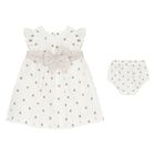 Baby Girls Ivory & Beige Dress Set, 2, hi-res