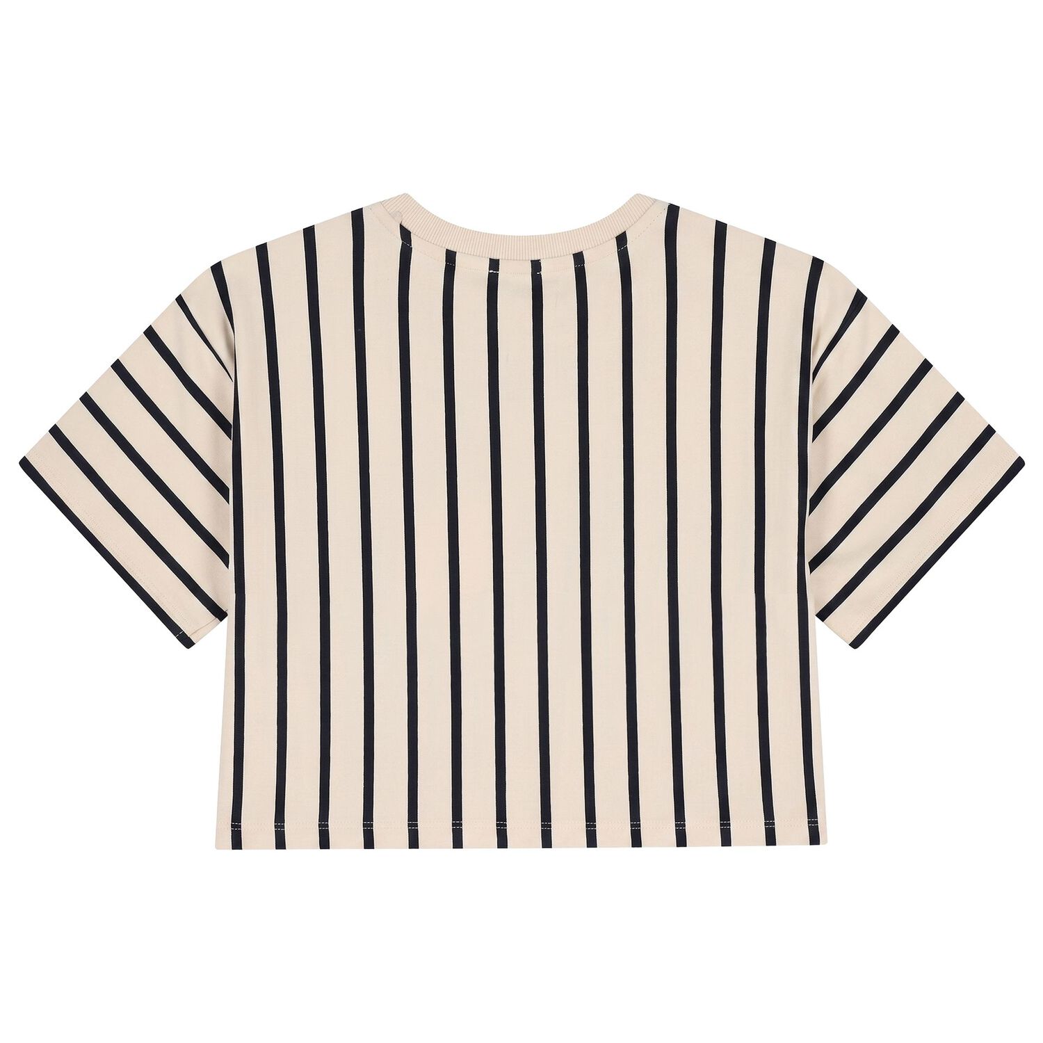 Girls Ivory & Black Tiger Logo T-Shirt, 1, hi-res