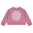 Girls Pink Logo Sweatshirt, 1, hi-res