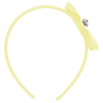 Girls Yellow Bow Headband