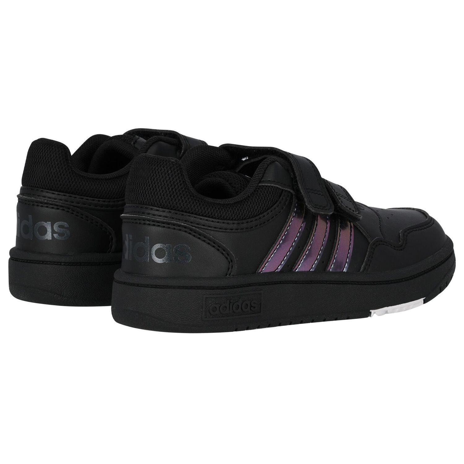 Black Hoops 3.0 Logo Trainers, 1, hi-res