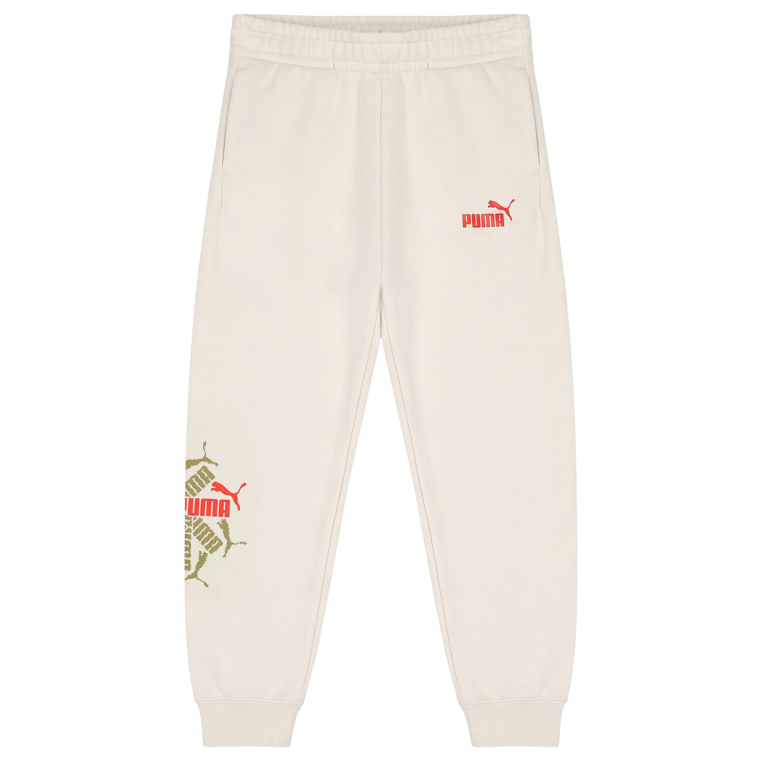 Boys Beige Logo Joggers, 2, hi-res