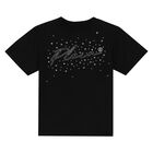 Girls Black Logo T-shirt, 1, hi-res