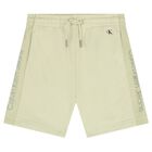 Boys Green Logo Mesh Shorts, 1, hi-res
