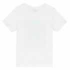 Boys White Logo T-Shirt, 1, hi-res