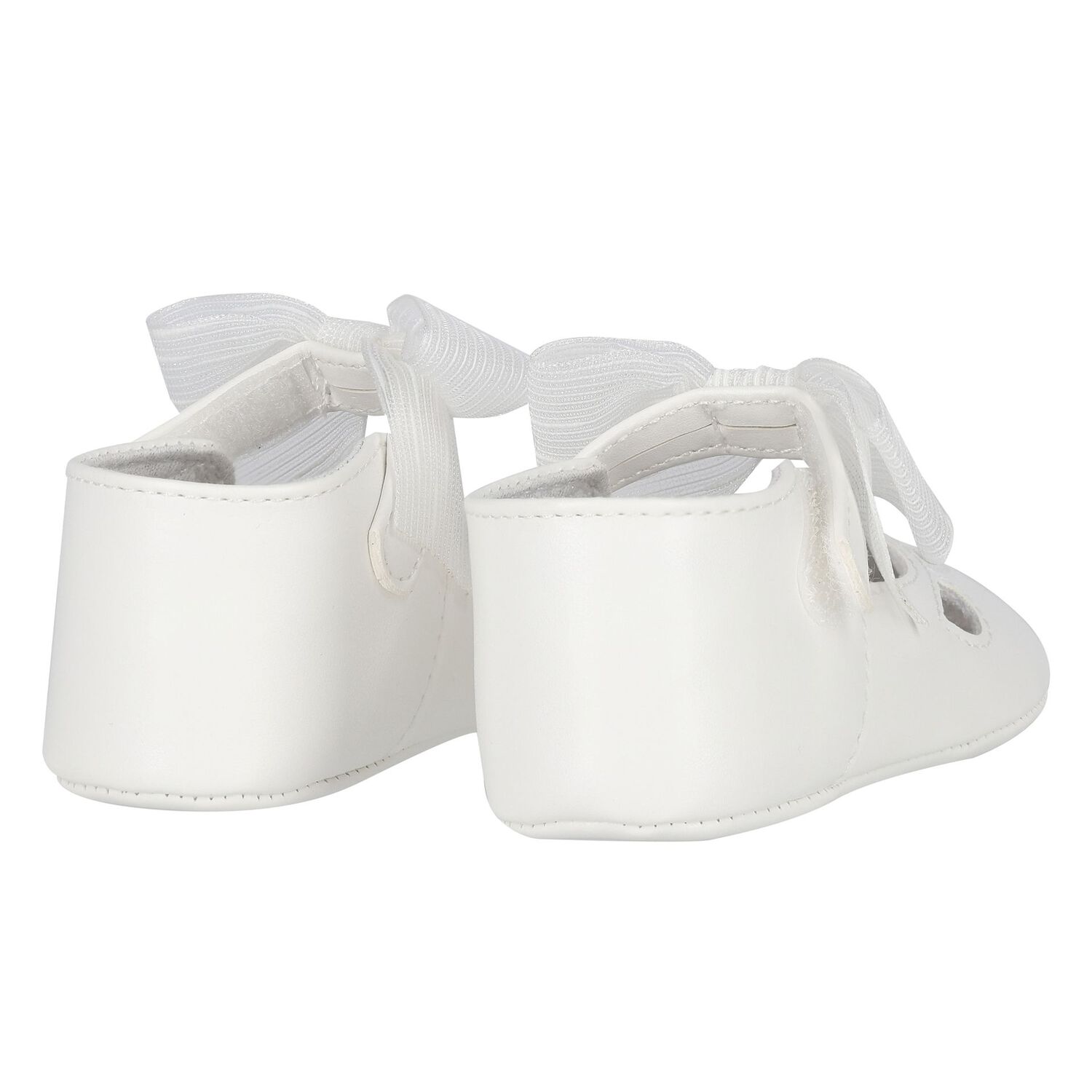 Baby Girls Ivory Bow Pre Walker Shoes, 1, hi-res