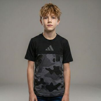 Boys Black Camoflauge T-Shirt