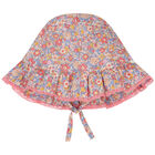 Baby Girls Pink Floral Liberty Hat, 1, hi-res