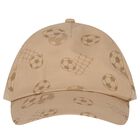 Baby Boys Beige Football Cap, 1, hi-res