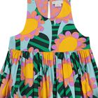 Girls Blue Sunflower Dress, 1, hi-res