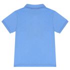 Younger Boys Blue Logo Polo Shirt, 1, hi-res