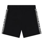 Younger Boys Blue & Black Logo Shorts Set, 1, hi-res