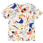 White Looney Tunes Logo T-Shirt, 1, hi-res