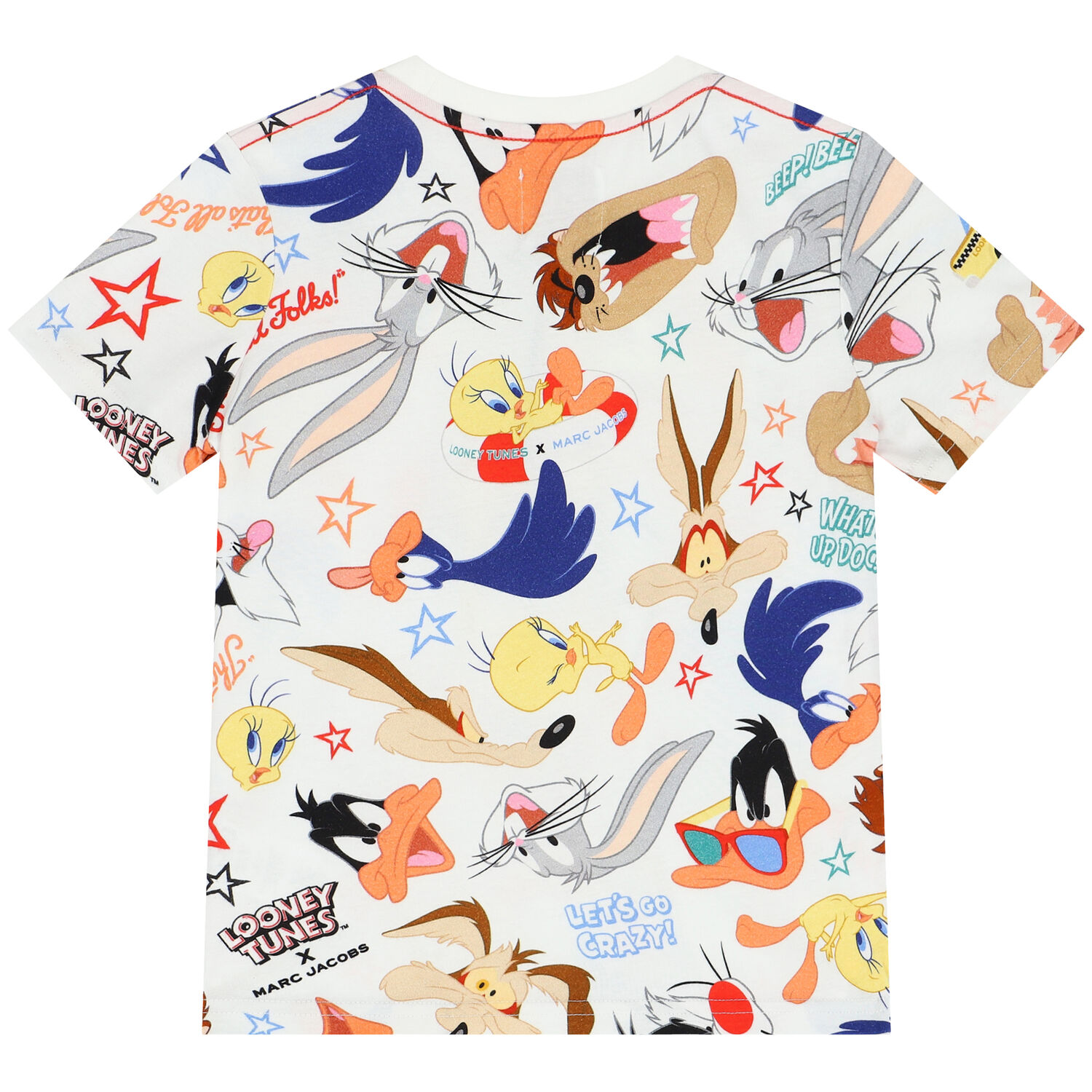 White Looney Tunes Logo T-Shirt, 1, hi-res