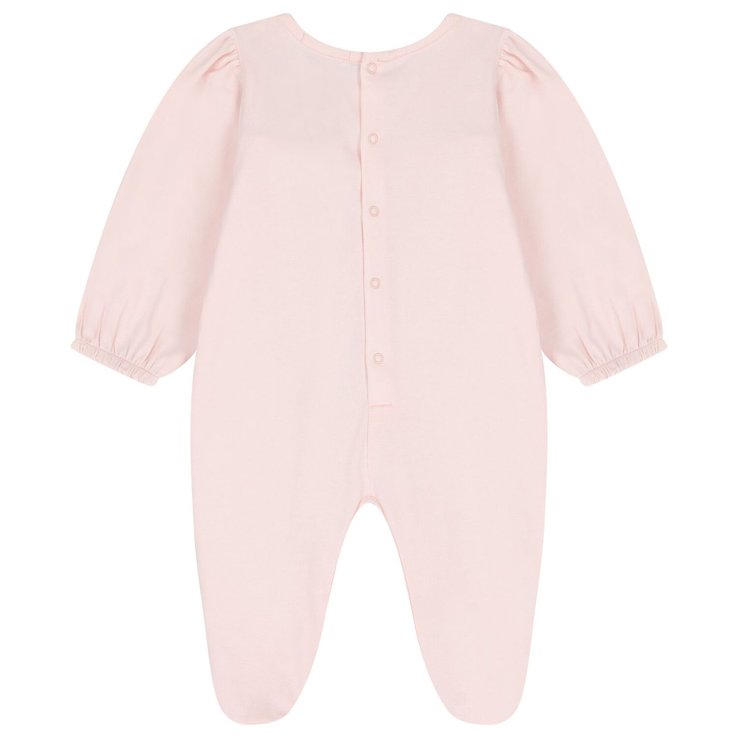 Baby Girls Pink & Gold Ruffled Babygrow, 2, hi-res