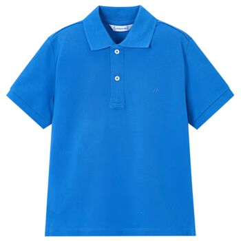 Boys Blue Logo Polo Shirt