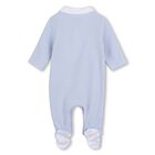 Baby Boys Blue & White Polo Babygrow, 1, hi-res
