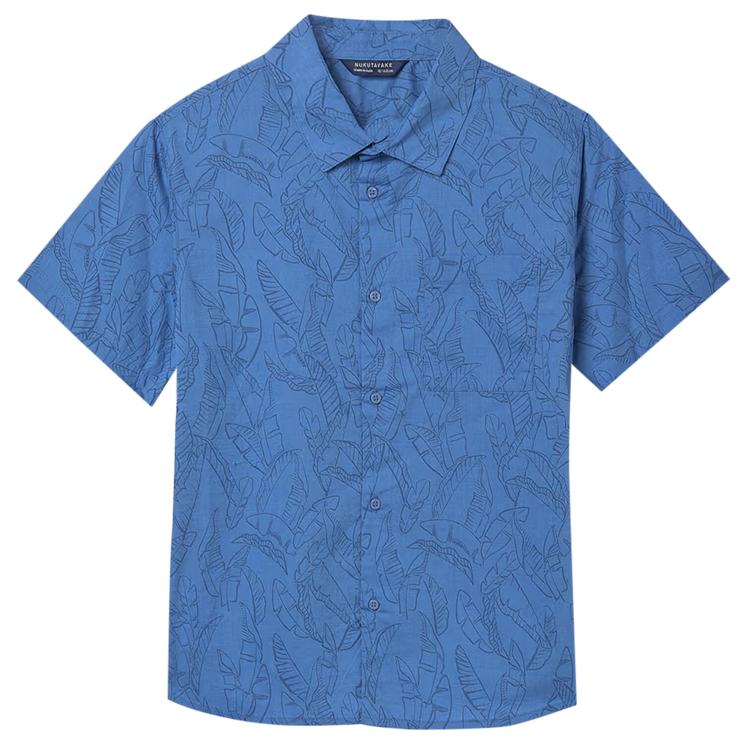 Boys Blue Leaves Shirt, 1, hi-res