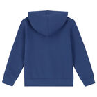 Boys Blue Logo Zip Up Top, 1, hi-res