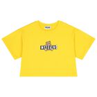 Girls Yellow Teddy Bear Logo T-Shirt, 4, hi-res