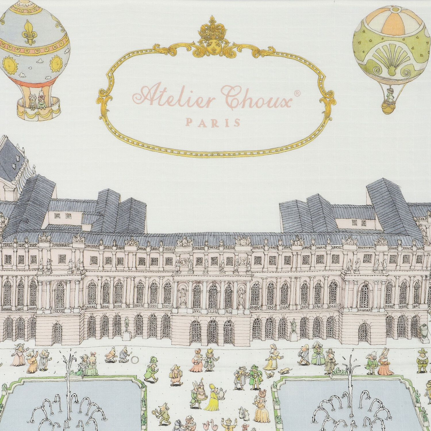 Ivory Versailles Swaddle Carré Baby Blanket, 1, hi-res image number null