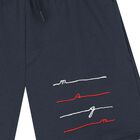 Boys Navy Blue Logo Shorts, 1, hi-res