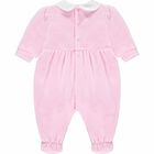 Baby Girls Pink Hearts Babygrow, 1, hi-res