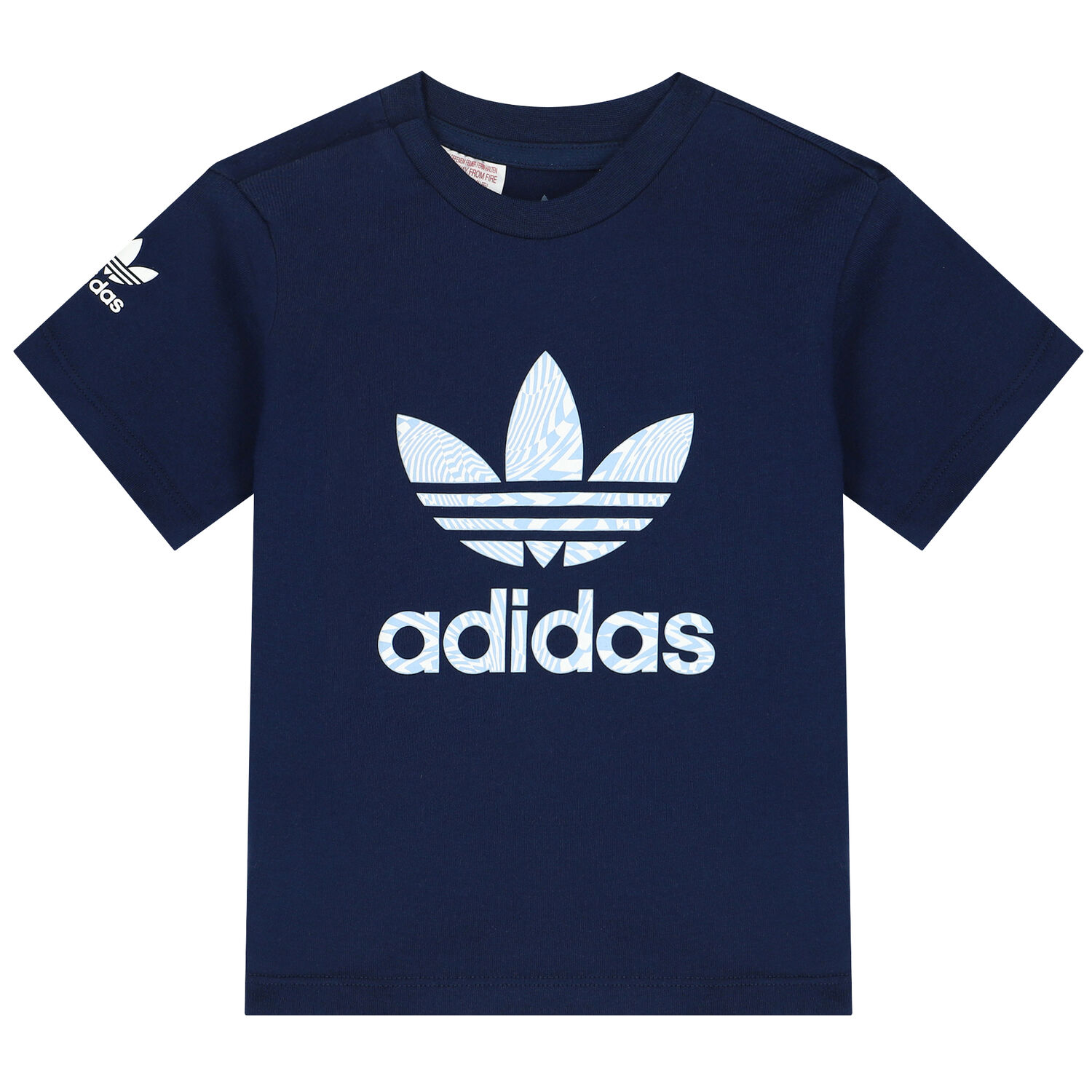 Boys Navy Blue Logo Short Set, 1, hi-res