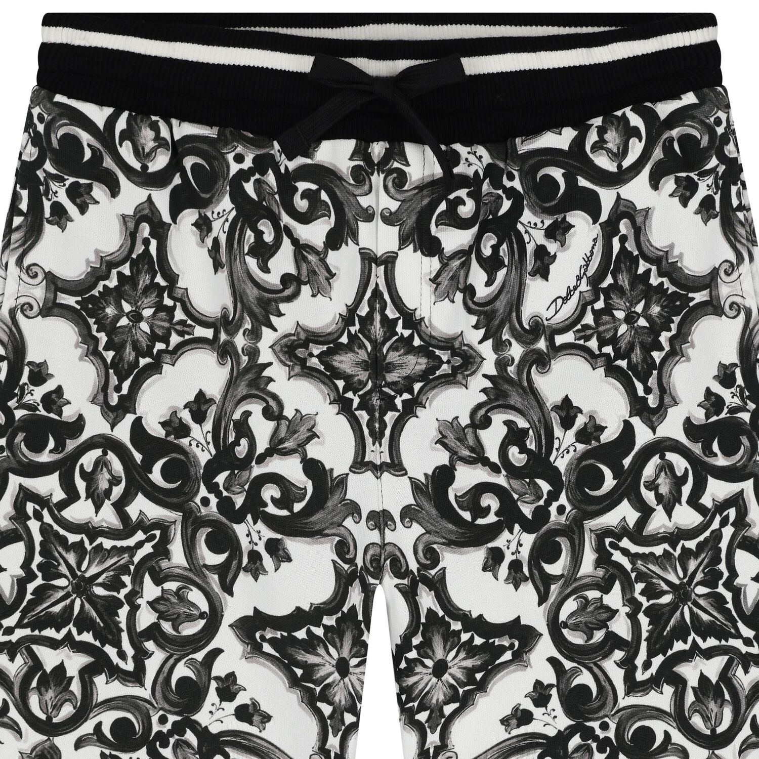 Boys Black & White Majolica Shorts, 1, hi-res image number null