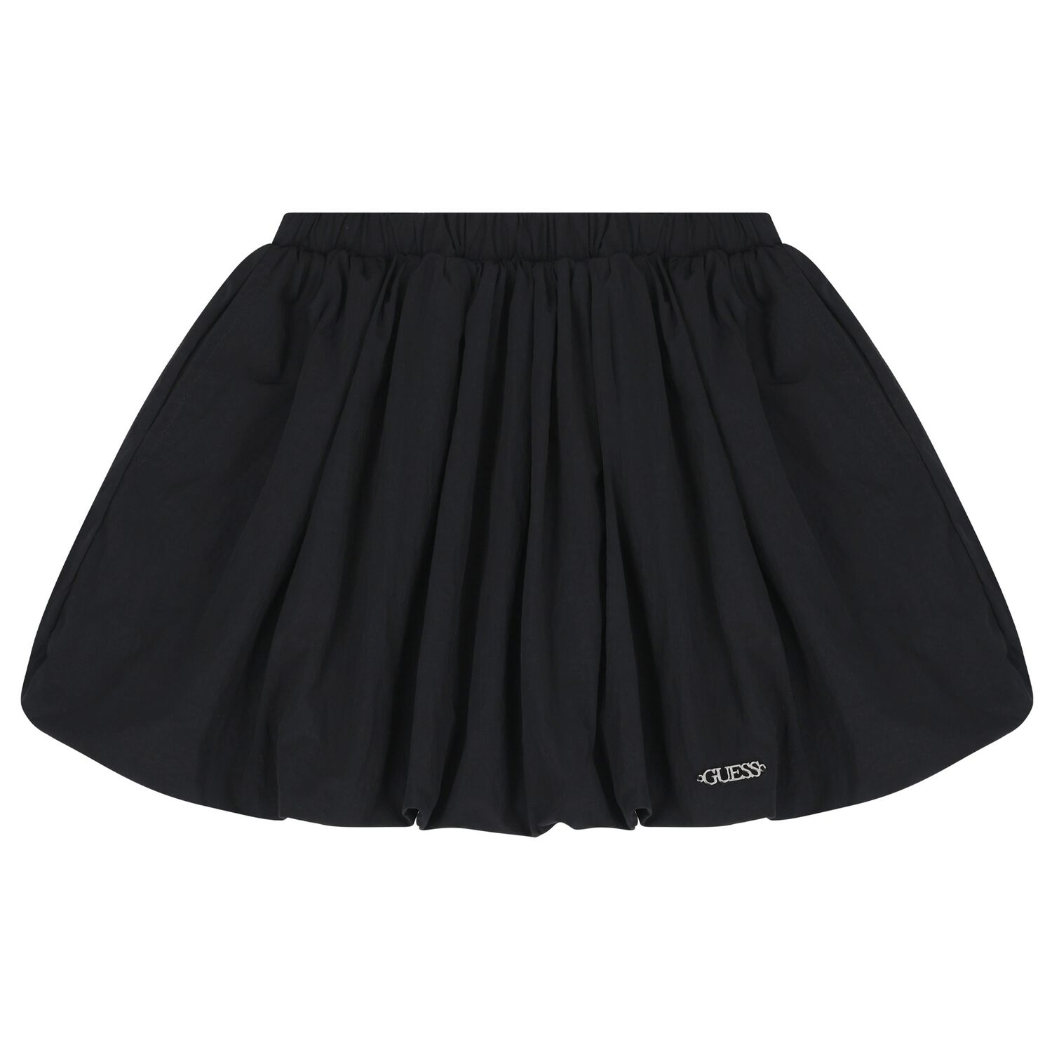 Girls Black Logo Balloon Skirt, 1, hi-res