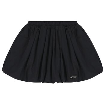 Girls Black Logo Balloon Skirt