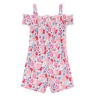 Girls Pink Floral Playsuit, 1, hi-res