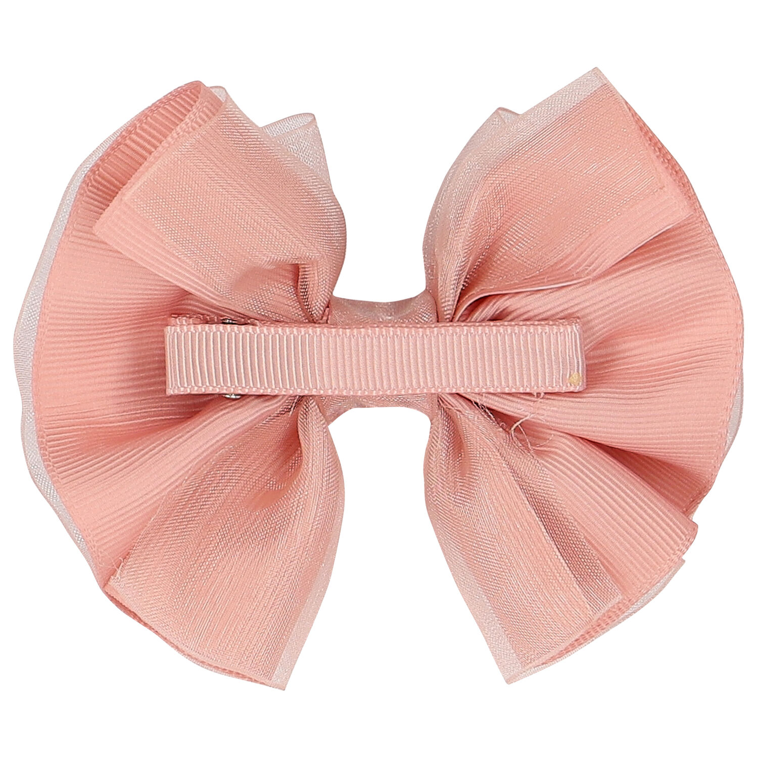 Girls Pink Tulle Bow Hair Clip, 1, hi-res