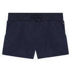 Girls White Logo Short Set, 3, hi-res