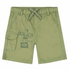 Boys Green Shorts, 1, hi-res