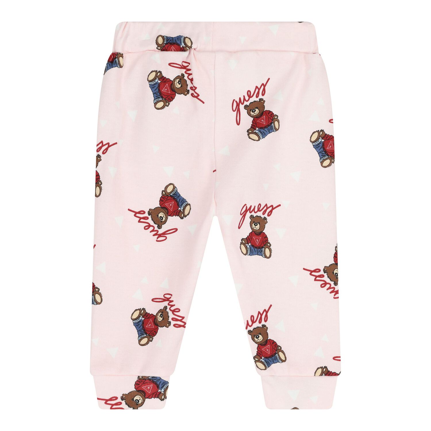 Baby Girls Pink & White Teddy Bear Logo Bodysuit Set, 1, hi-res