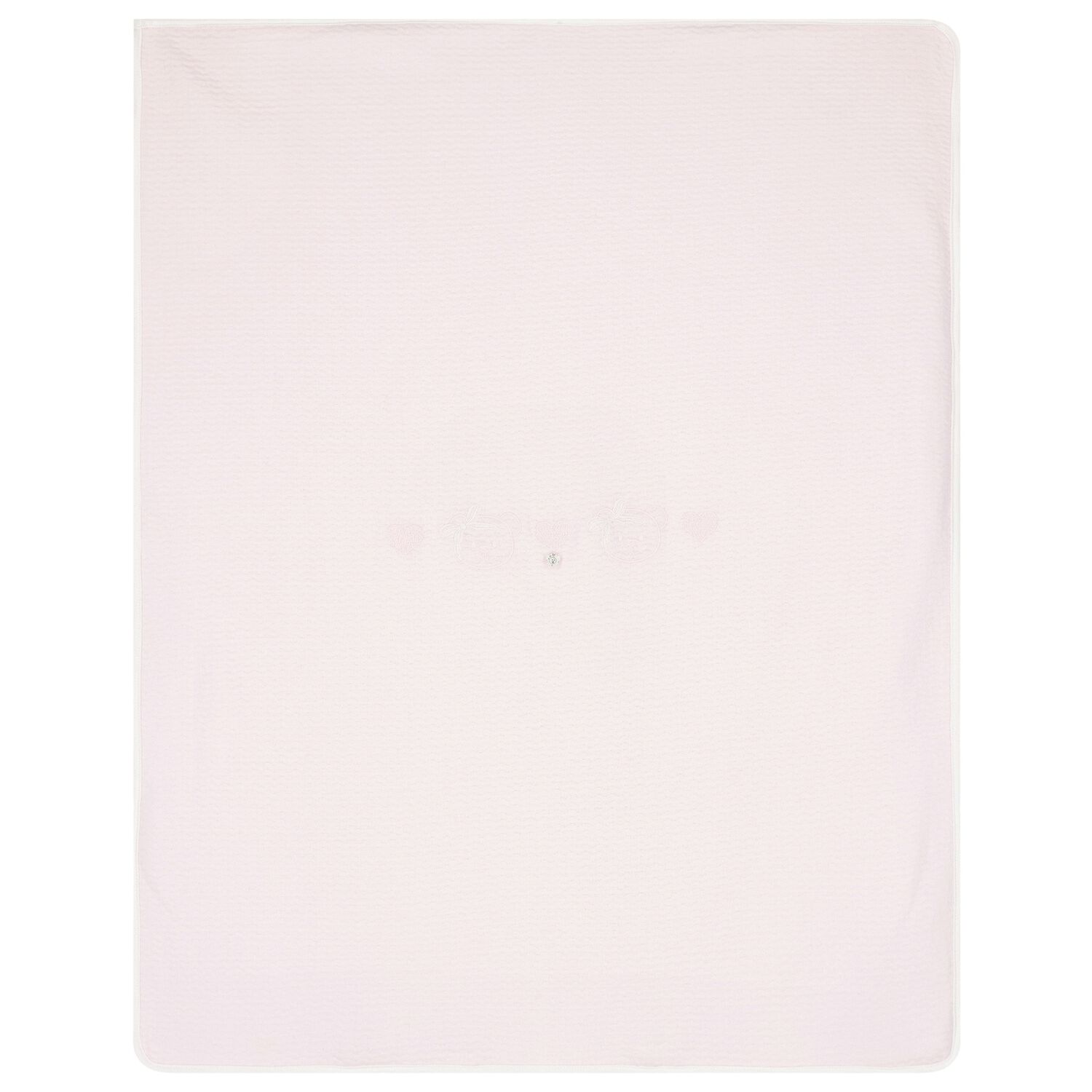 Baby Girls Pink Teddy Bear & Heart Blanket, 1, hi-res