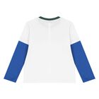 Younger Boys White & Green Logo Trousers Set, 1, hi-res