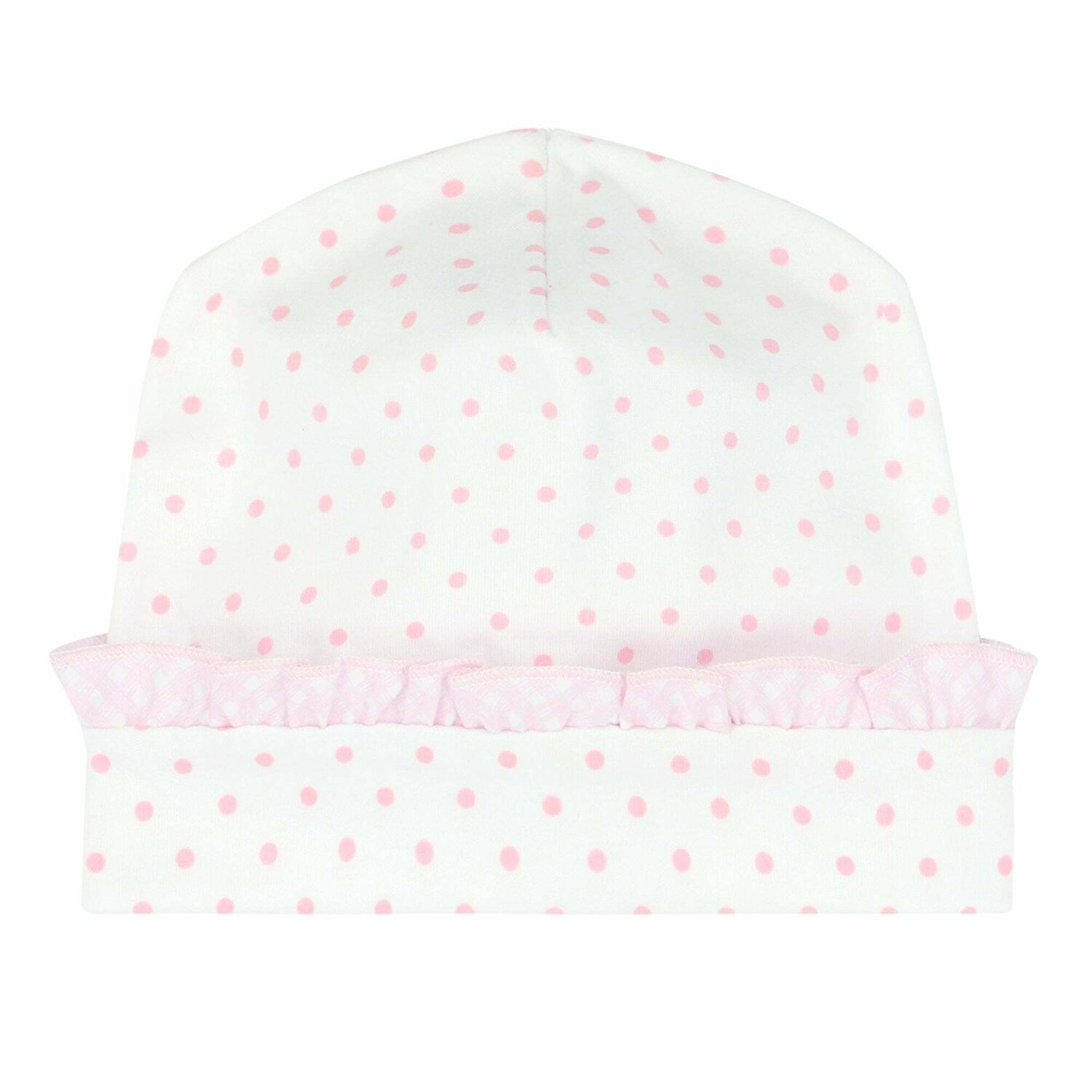 Baby Girls Pink Polka Dot Hat, 1, hi-res image number null