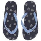Boys Navy Blue Logo Flip Flops, 1, hi-res