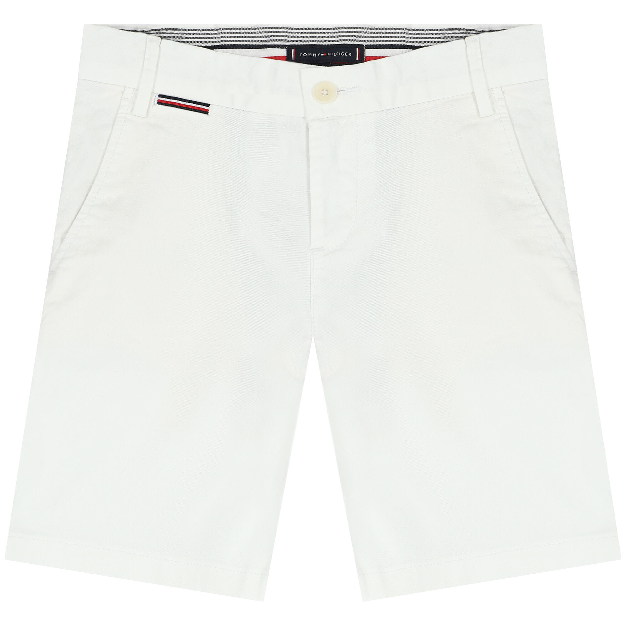 Tommy Hilfiger Boys White Logo Chino Shorts Junior Couture UK
