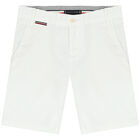 Boys White Logo Chino Shorts, 2, hi-res