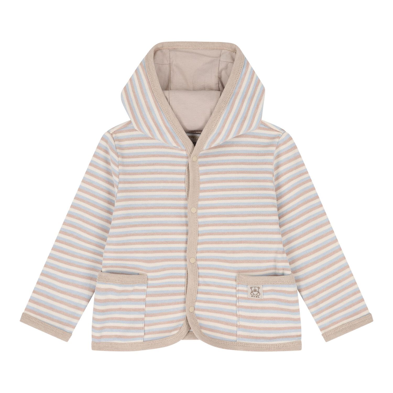 Baby Boys Beige & Ivory Teddy Bear Tracksuit ( 3 Piece ), 1, hi-res