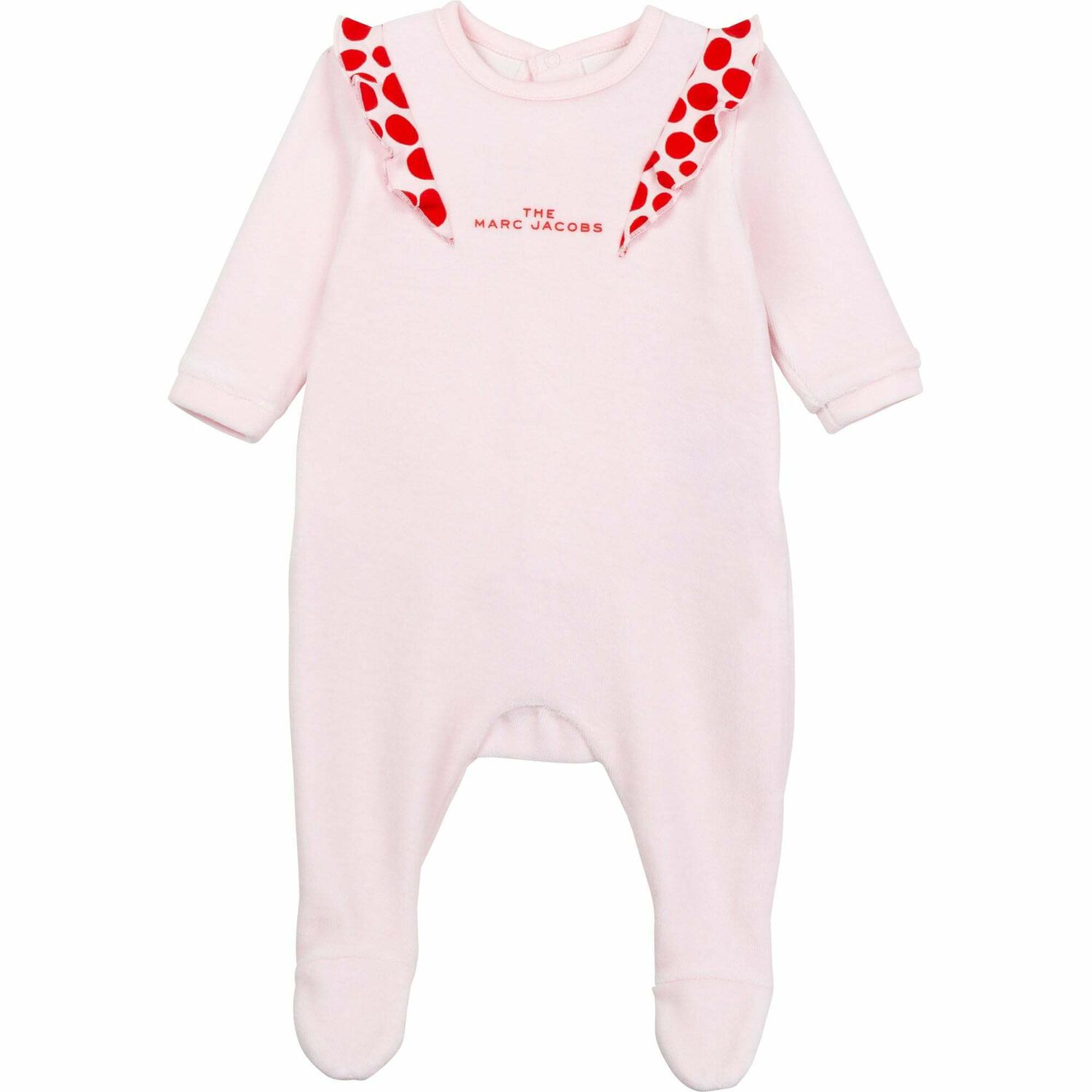 Baby Girls Pink Logo Babygrow, 1, hi-res