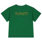 Boys Green Tiger Logo T-Shirt, 1, hi-res